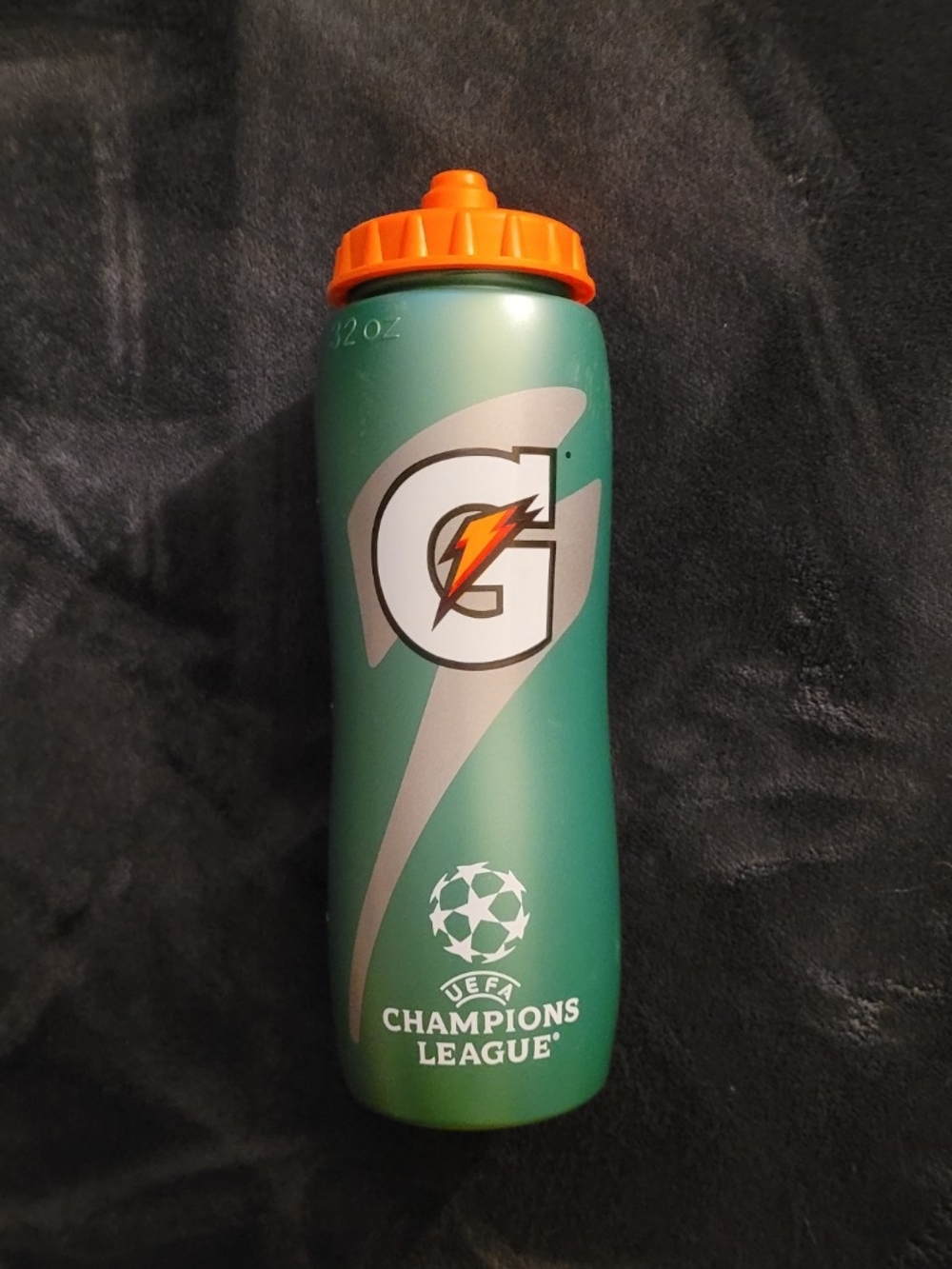 UEFA Champions League Green and Orange Sports Water Bottle